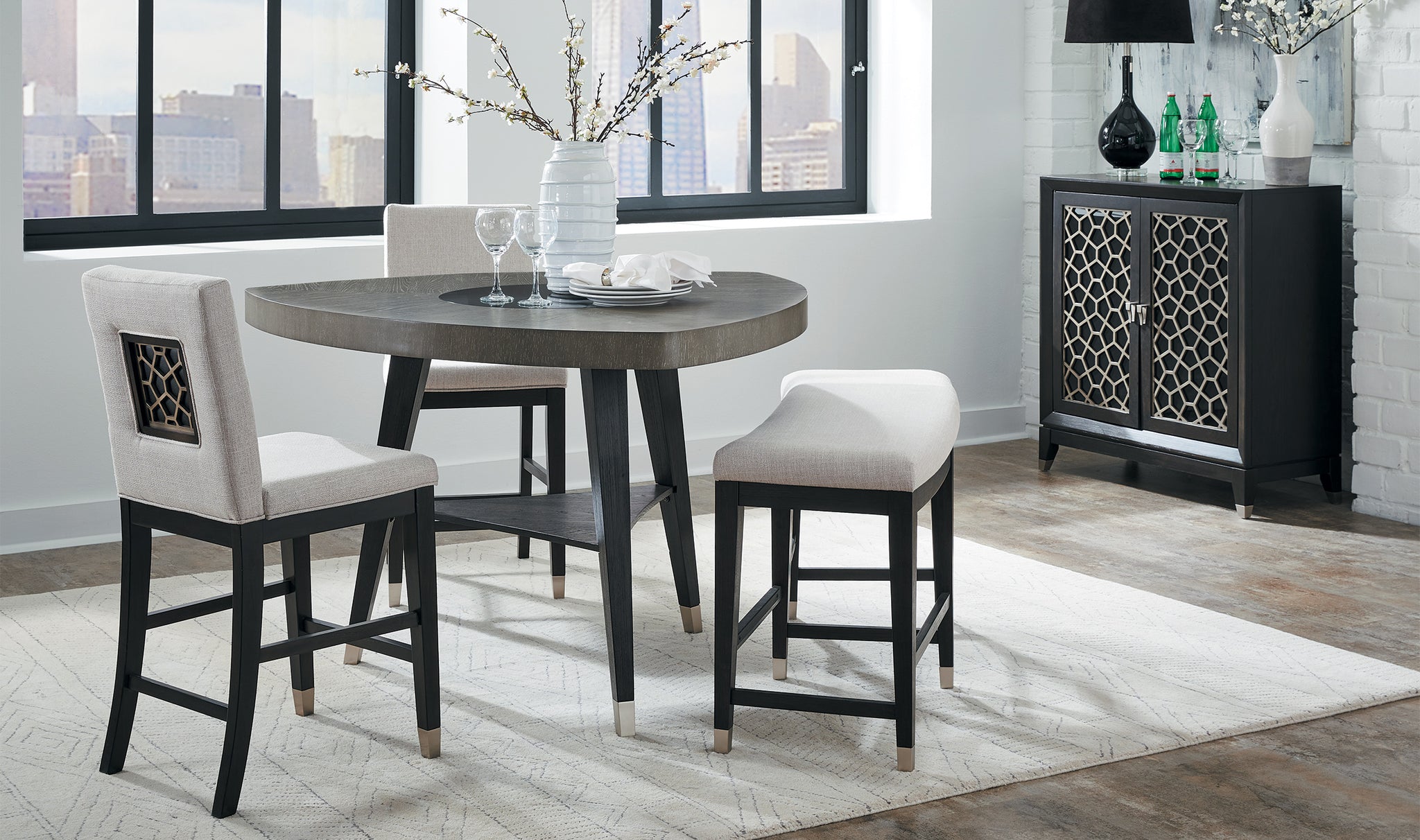 PROXIMITY CURVED COUNTER BENCH Najarian Furniture